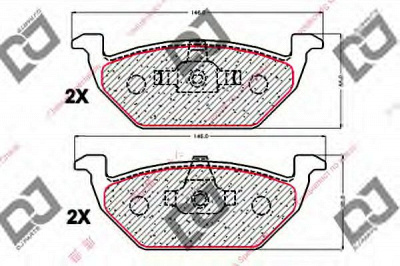 DJ PARTS bp1930 -  Комплект тормозных колодок, дисковый тормоз